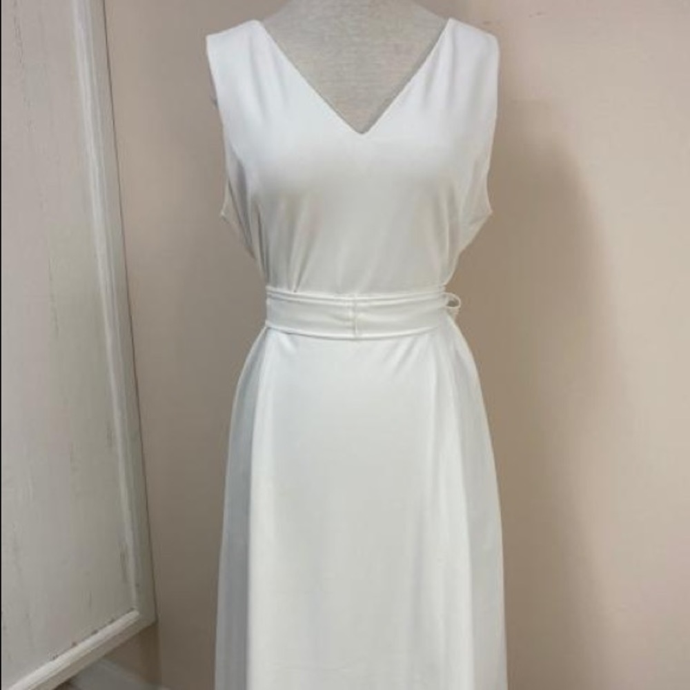Calvin Klein Size 12 White Dress